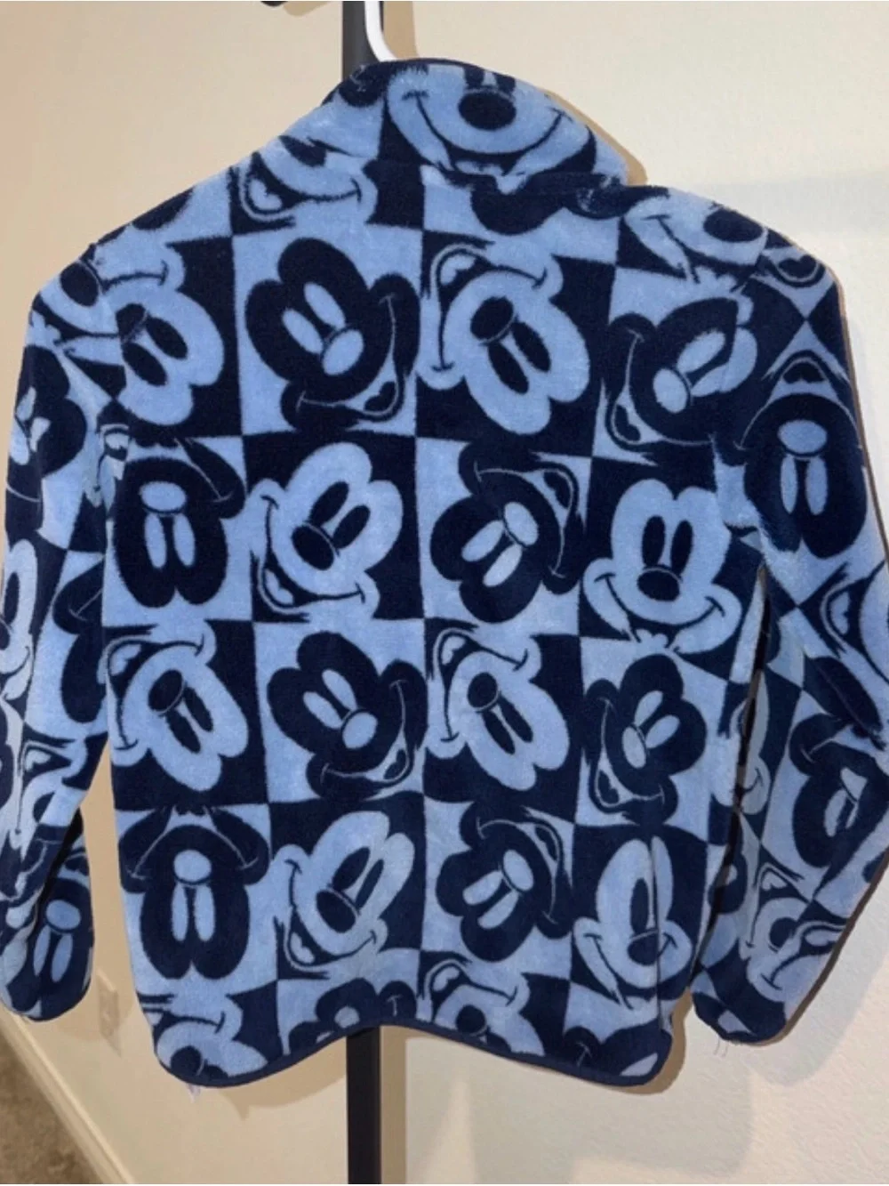 Disney Navy and Light Blue Mickey Fleece Zip Jacket for Kids size 7/8